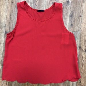 Tulip Hem Red Sweet Claire Top
